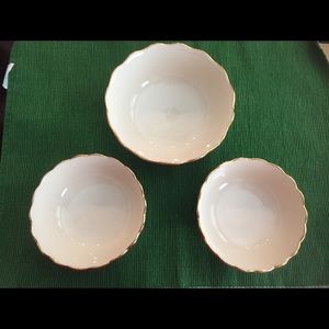 3 Lenox Rose Blossom Bowls